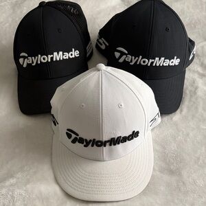 TaylorMade Black and White Golf Caps Trio